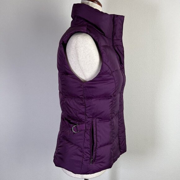 Eddie Bauer NWT Premium Quality Goose Down Vest Women's XS Purple Puffer - Picture 14 of 14